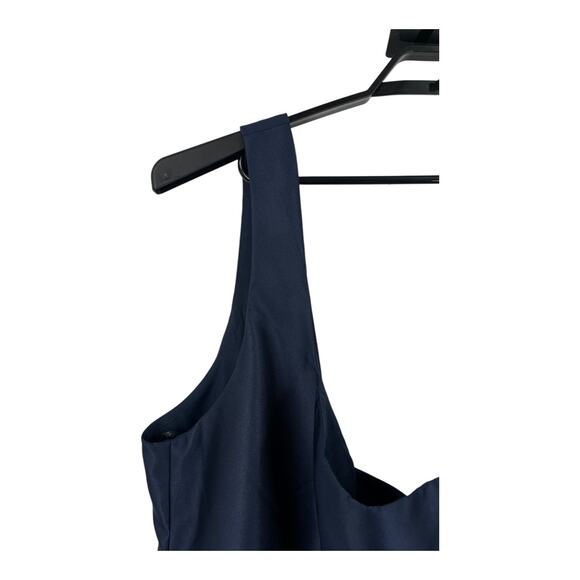 Alfred Sung dress D826 Square Neck Satin A-Line Gown blue size 24W - Picture 4 of 7